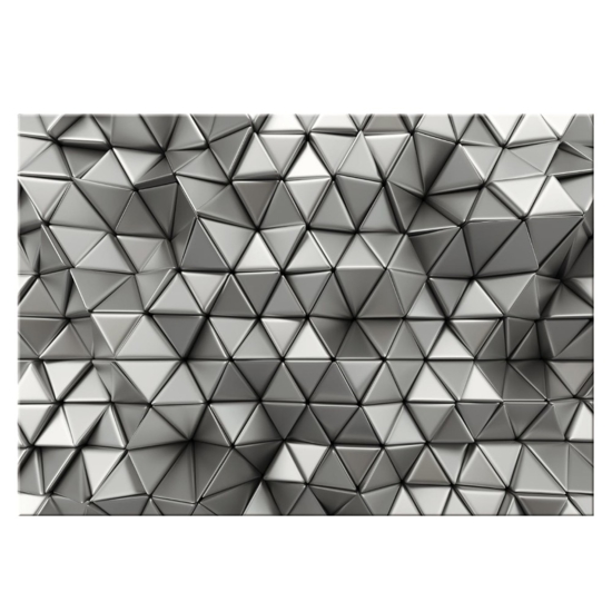 Quadro astratto moderno triangoli cromati 50x35