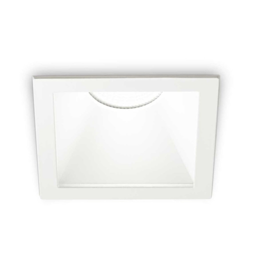 Game trim square 11w 3000k ip65 quadrato ideal lux faretto incasso per bagno bianco