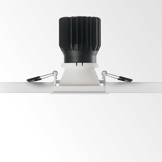 Game trim square 11w 3000k ip65 quadrato ideal lux faretto incasso per bagno bianco
