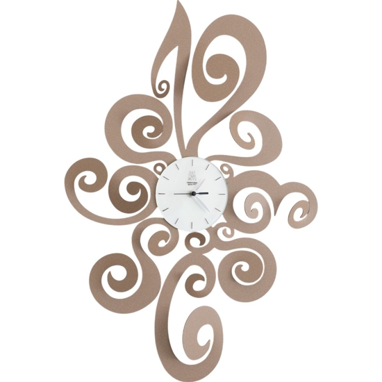 Orologio da parete cucina design moderno rotondo beige