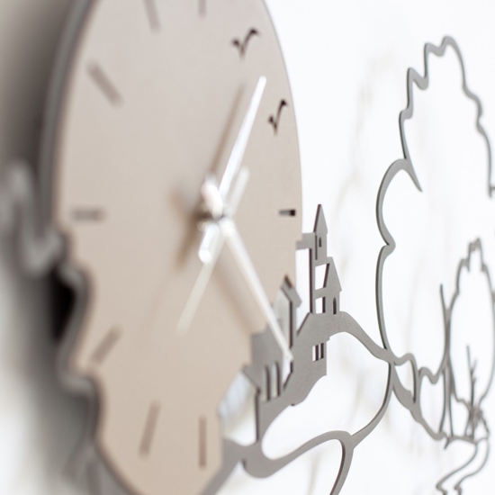 Orologio decorativo da parete paesaggio colore fango