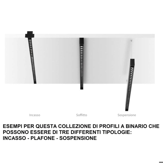 Arca modulo faretti led 48v 15w 3000k nero per binario monofase ideal lux