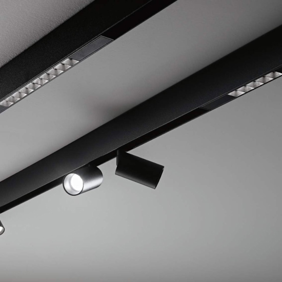 Arca modulo faretti led 48v 15w 3000k nero per binario monofase ideal lux