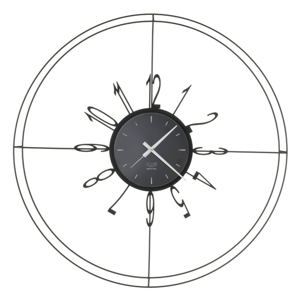 Grande orologio da parete minimale nero stile moderno