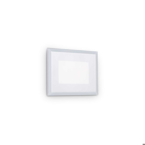 Indio ideal lux piccolo segnapasso da incasso per esterno led 3000k ip65 impermeabile bianco