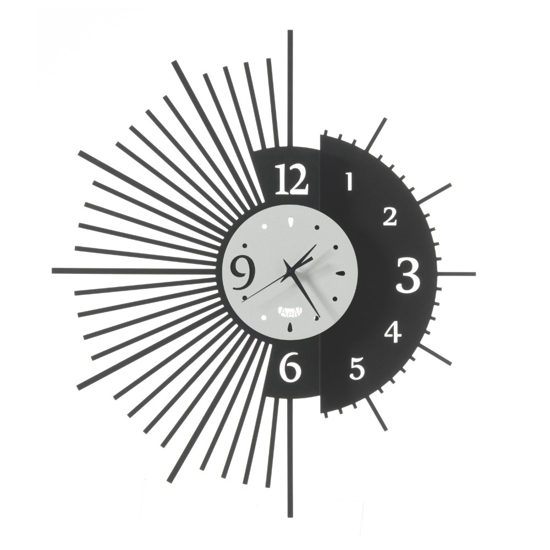 Orologio da parete design moderno nero colore bianco marmo