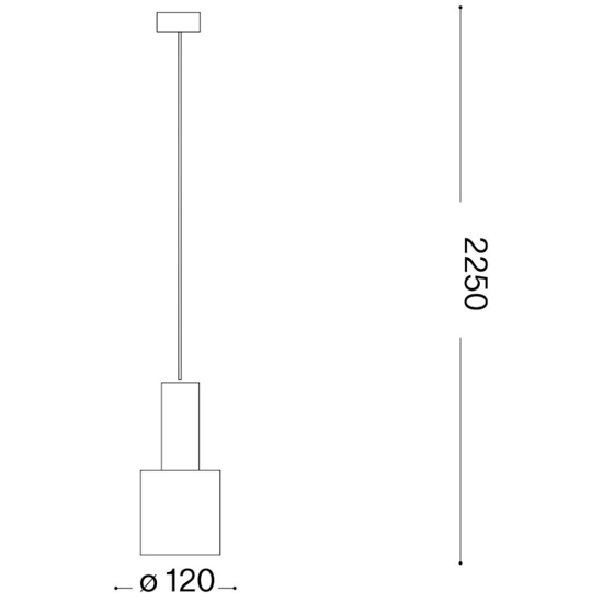 Holly sp1 ideal lux lampada a sospensione cilindro ottone satinato