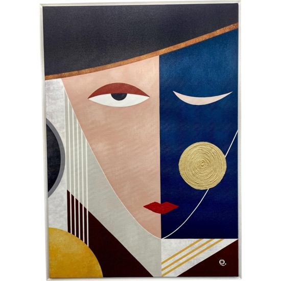 Quadro moderno verticale 50x70 astratto tela decorata
