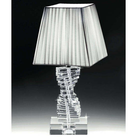Lampada lume di vetro cristallo per cassettone