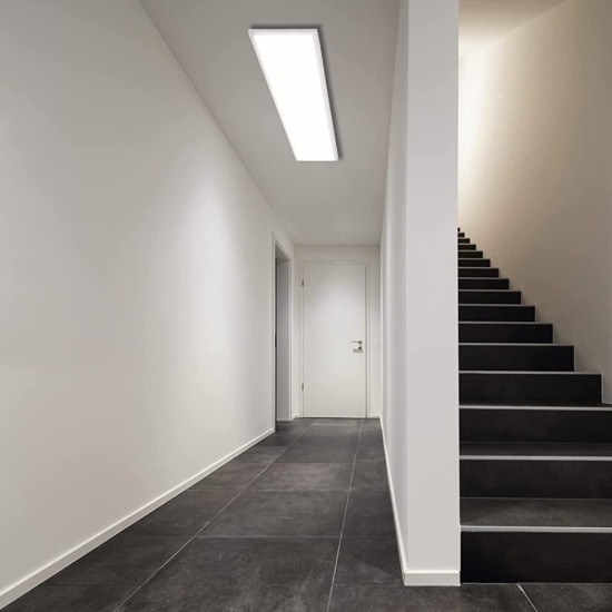 Plafoniera led 120x30 38w tricolor rettangolare