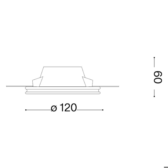 Ideal lux samba fi round d90 faretto da incasso tondo gu10