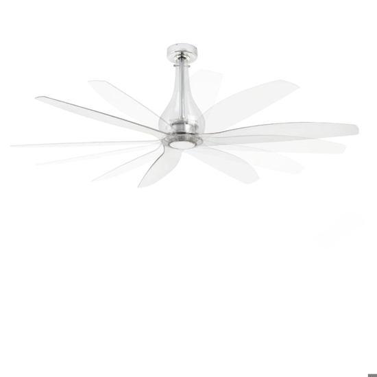 Ventilatore silenzioso in vetro soffitto per 17mq 128cm