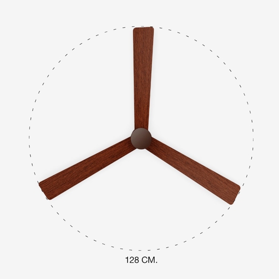 Ventilatore nero da soffitto fino a 17mq pale mdf marrone