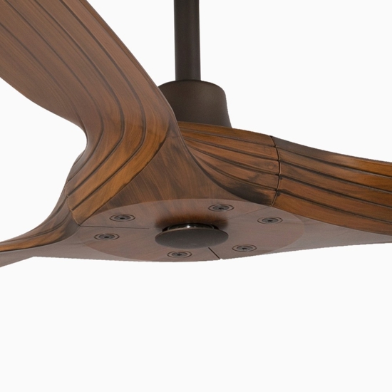 Ventilatore da soffitto fino 28mq silenzioso a pale marrone