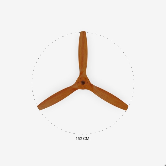 Ventilatore da soffitto fino 28mq silenzioso a pale marrone