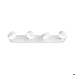 Oby pl4 ideal lux applique led 24w 3000k spot orientabili bianco