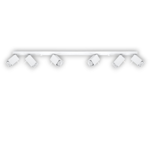 Plafoniera bianca da soffitto con faretti orientabili