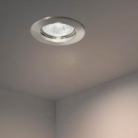 Kit box 3 jazz fi ideal lux faretto da incasso per cartongesso nickel rotondo