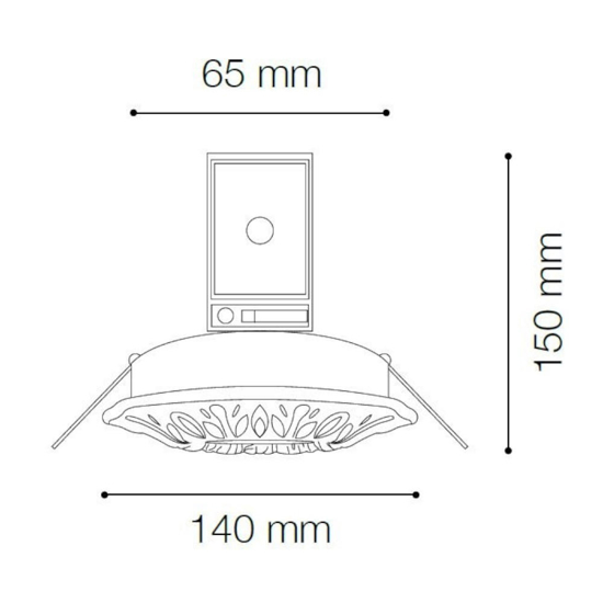 Ideal lux polka fi faretto da incasso a soffitto ottone oro