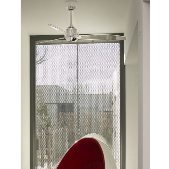 Ventilatore a soffitto silenzioso moderno pale trasparente con telecomando