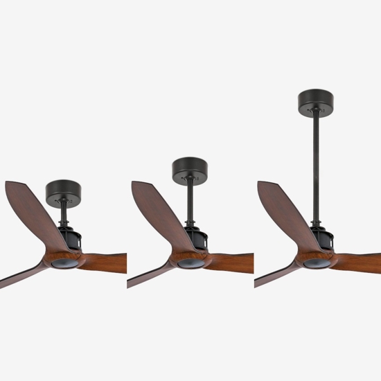 Ventilatore a pale effetto legno da soffitto fino a 17mq stile industriale