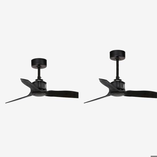 Ventilatore a soffitto fino a 13mq pale nere silenzioso