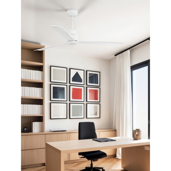 Ventilatore a pale fino a 18 mq da soffitto bianco con telecomando