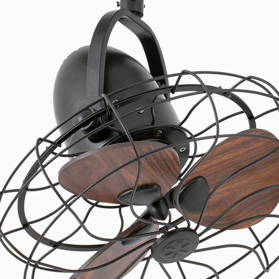 Ventilatore da parete soffitto fino a 13mq marrone stile industriale
