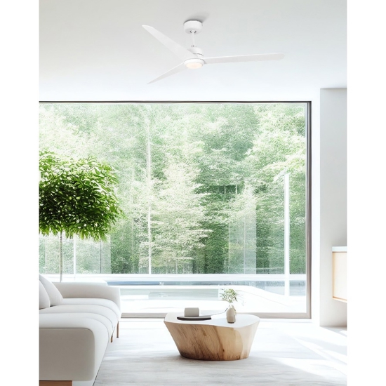 Ventilatore a soffitto bianco fino a 28mq con luce e telecomando