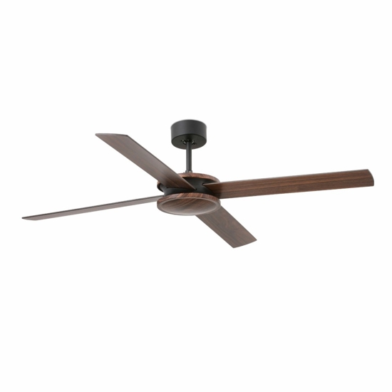 Ventilatore a soffitto fino a 28mq pale bicolore nero marrone