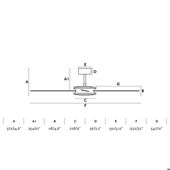 Ventilatore a soffitto fino a 28mq pale bicolore nero marrone