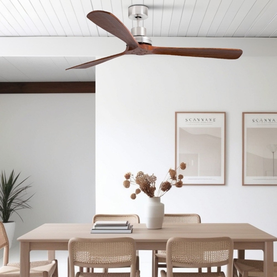 Ventilatore da soffitto con telecomando fino a 39mq pale in legno