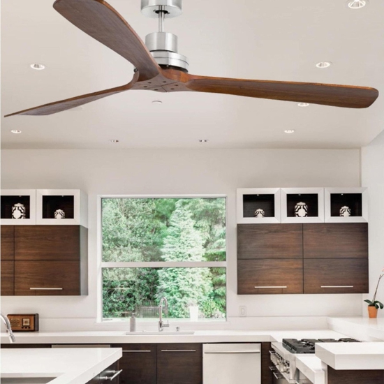 Ventilatore da soffitto con telecomando fino a 39mq pale in legno
