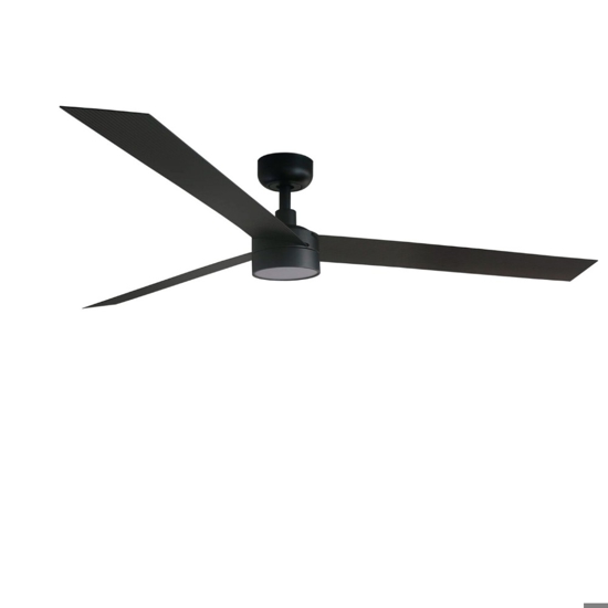 Ventilatore a pale nero da soffitto con luce fino a 28mq silenzioso
