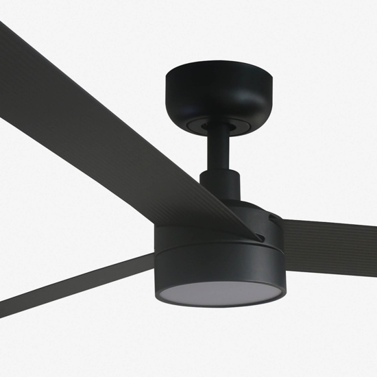 Ventilatore a pale nero da soffitto con luce fino a 28mq silenzioso
