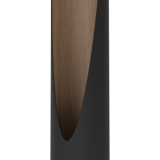 Lampada da terra moderna cilindro nero marrone