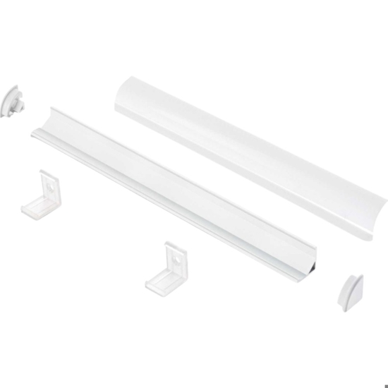 Profilo 2mt angolare lineare bianco per strisce led max 11mm ideal lux