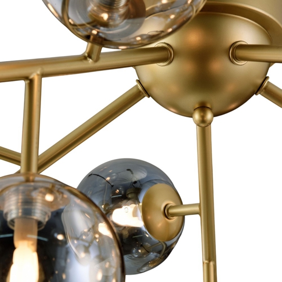 Maytoni plafoniera moderna dallas oro sfere vetro ambra