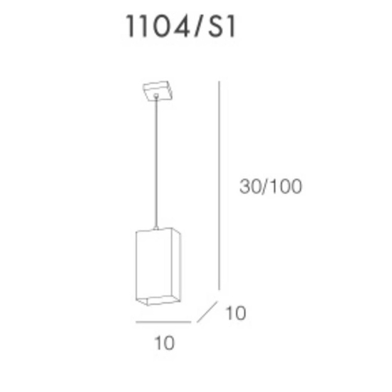 Lampada a sospensione vetro bianco quadrata top light