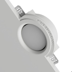 Faretto in gesso da incasso tondo gx53 led
