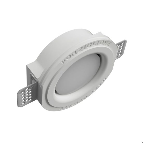 Faretto in gesso da incasso tondo gx53 led