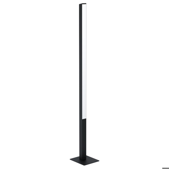 Piantana moderna nera led rgb smart home comando con app eglo simolaris