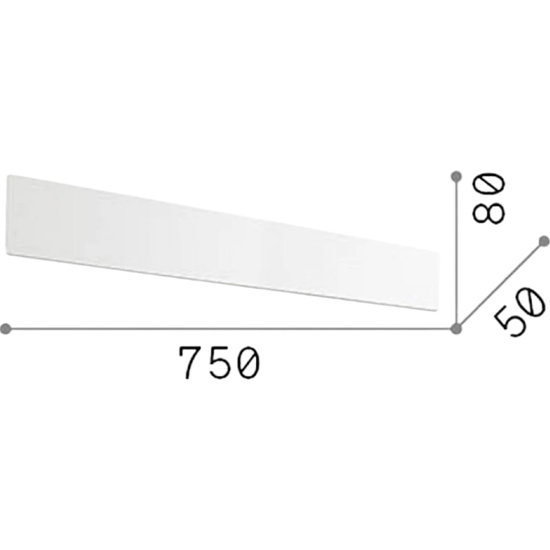Applique zig zag ap1 d75 bianco ideal lux led 4000k 30w moderna