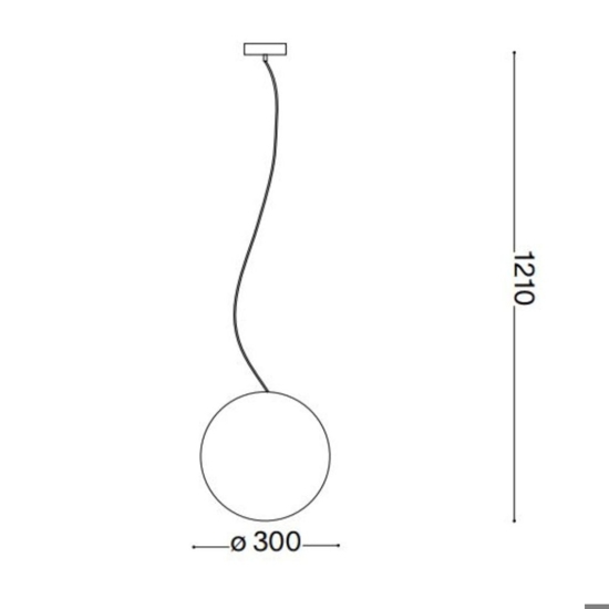 Sole sp1 d30 lampada a sospensione per bagno ideal lux