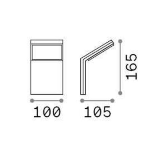 Ideal lux style ap 3000k applique da esterno marrone