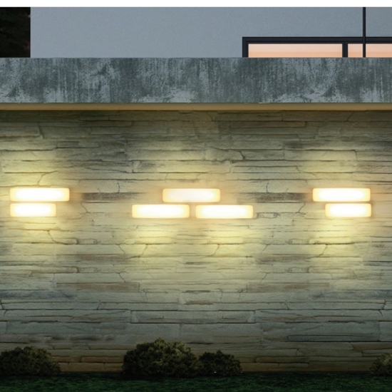 Linea light mywhite plafoniera per esterno rettangolare led 11w 3000k ip65
