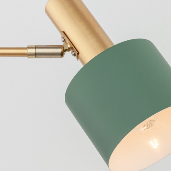 Lampada da tavolo design orientabile bianco oro verde