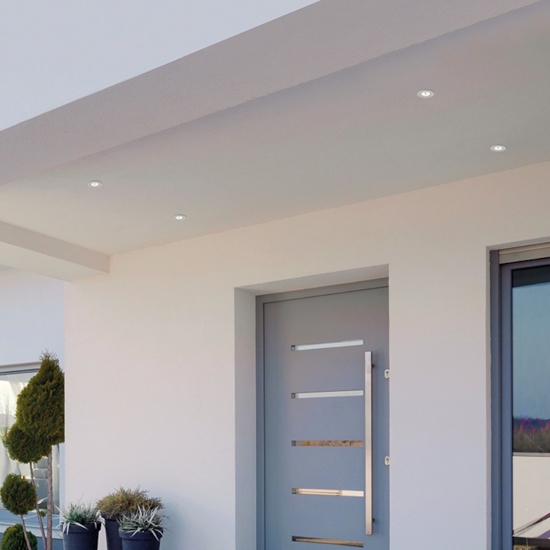 Faretto da incasso led per doccia bagno quadrato bianco 1w 4000k