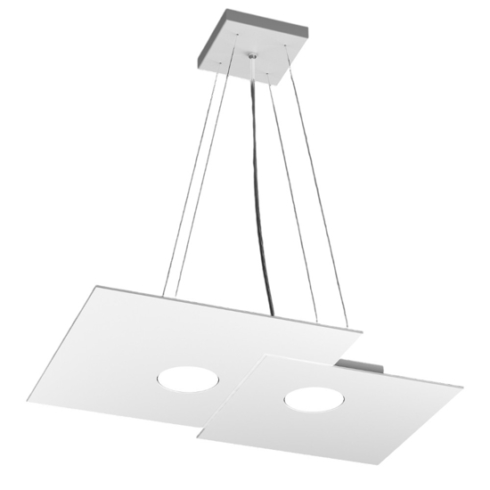 Lampadario cucina moderna bianco led top light plate
