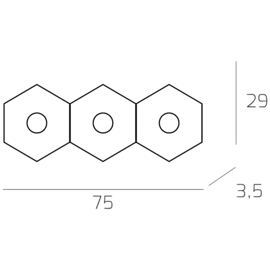 Hexagon plafoniera moderna marrone